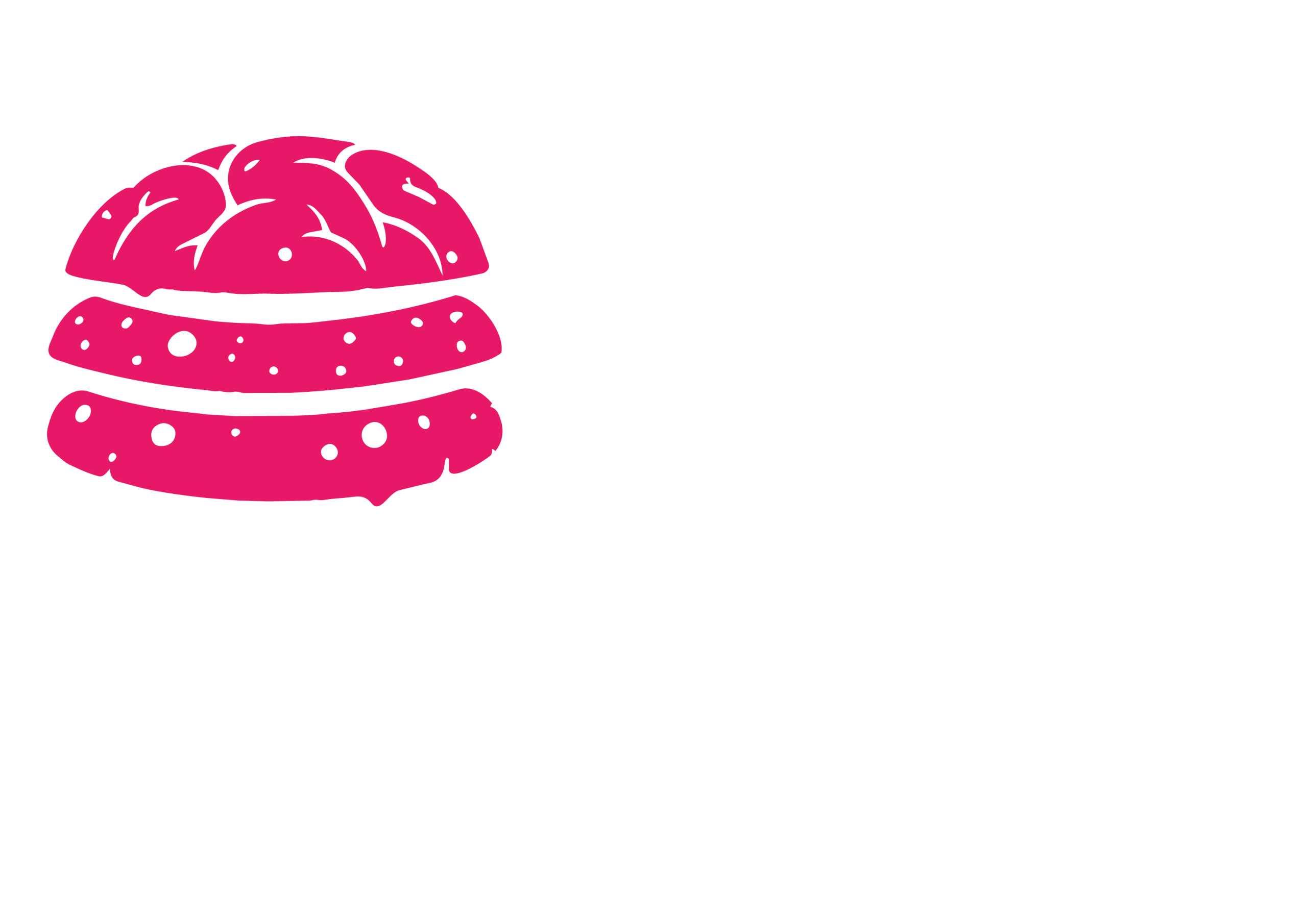 Bread for Brain: teschio con pane e cervello fucsia